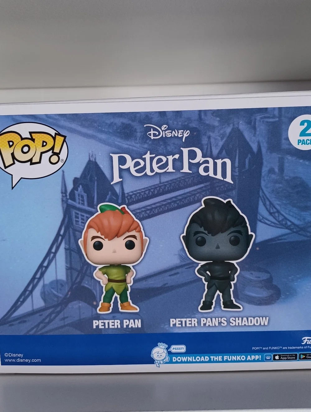 Disney Classics Peter Pan And Peter Pan's Shadow 2 Pack‎ Vinyl Figure Funko Pops